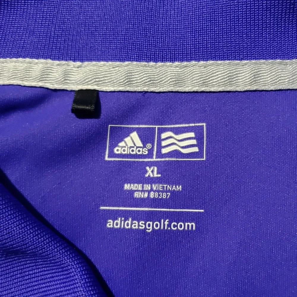 Adidas Adizero Golf Polo Men's XL Purple Short Sleeve Performance Active Shirt‎